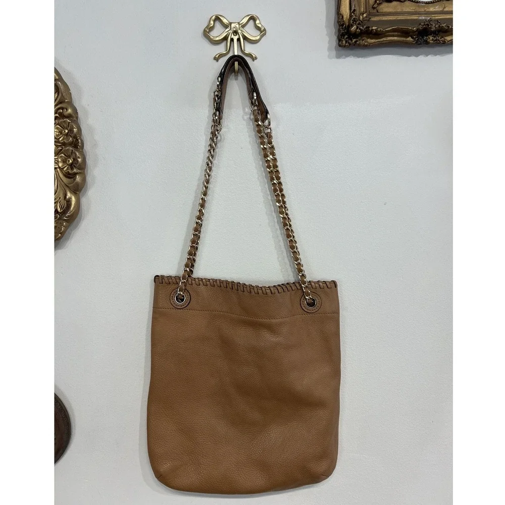 Tory Burch Marion Leather Slouchy Bookbag / Shoulder Tote